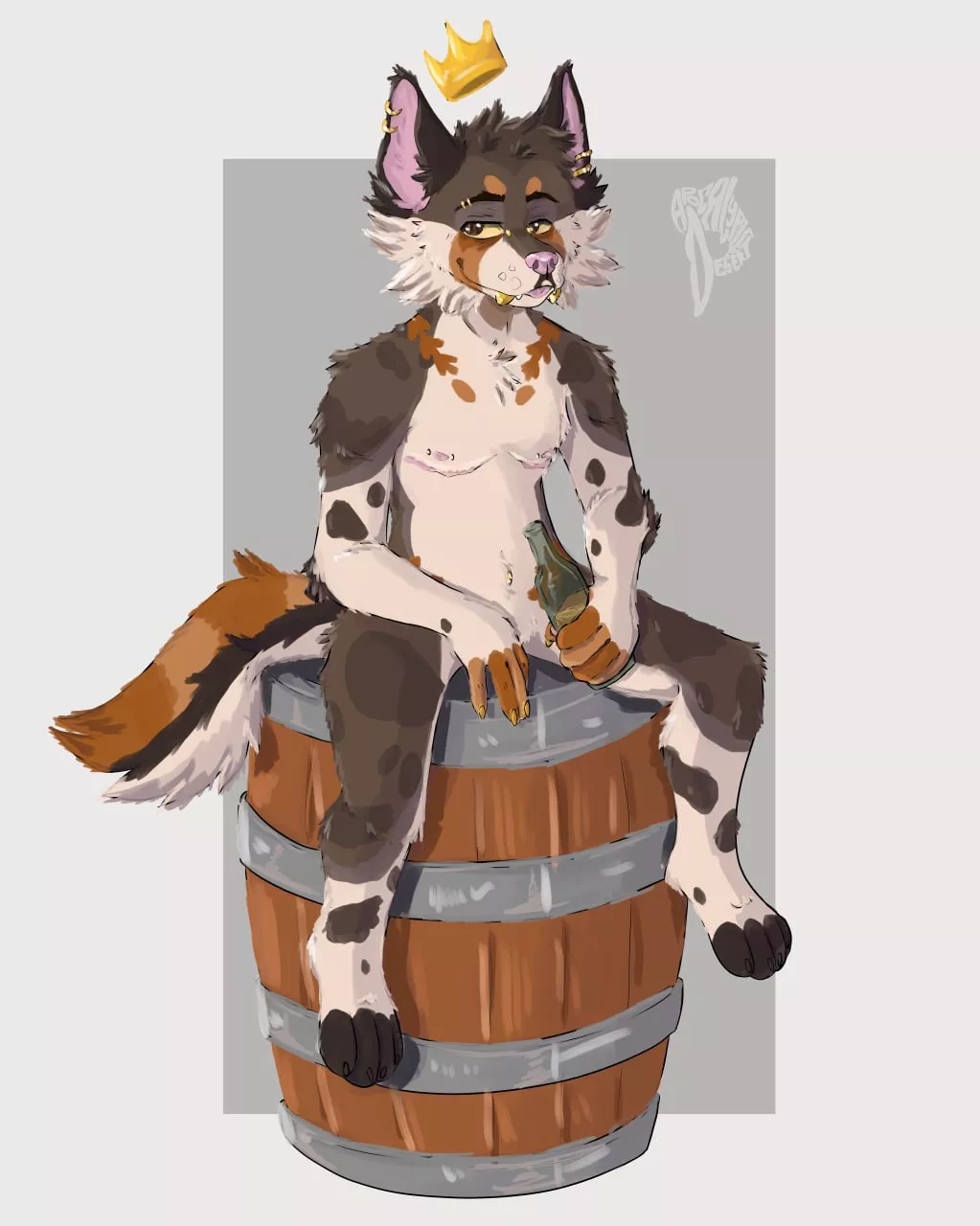 hes chilling.. art by me, commissions open :]