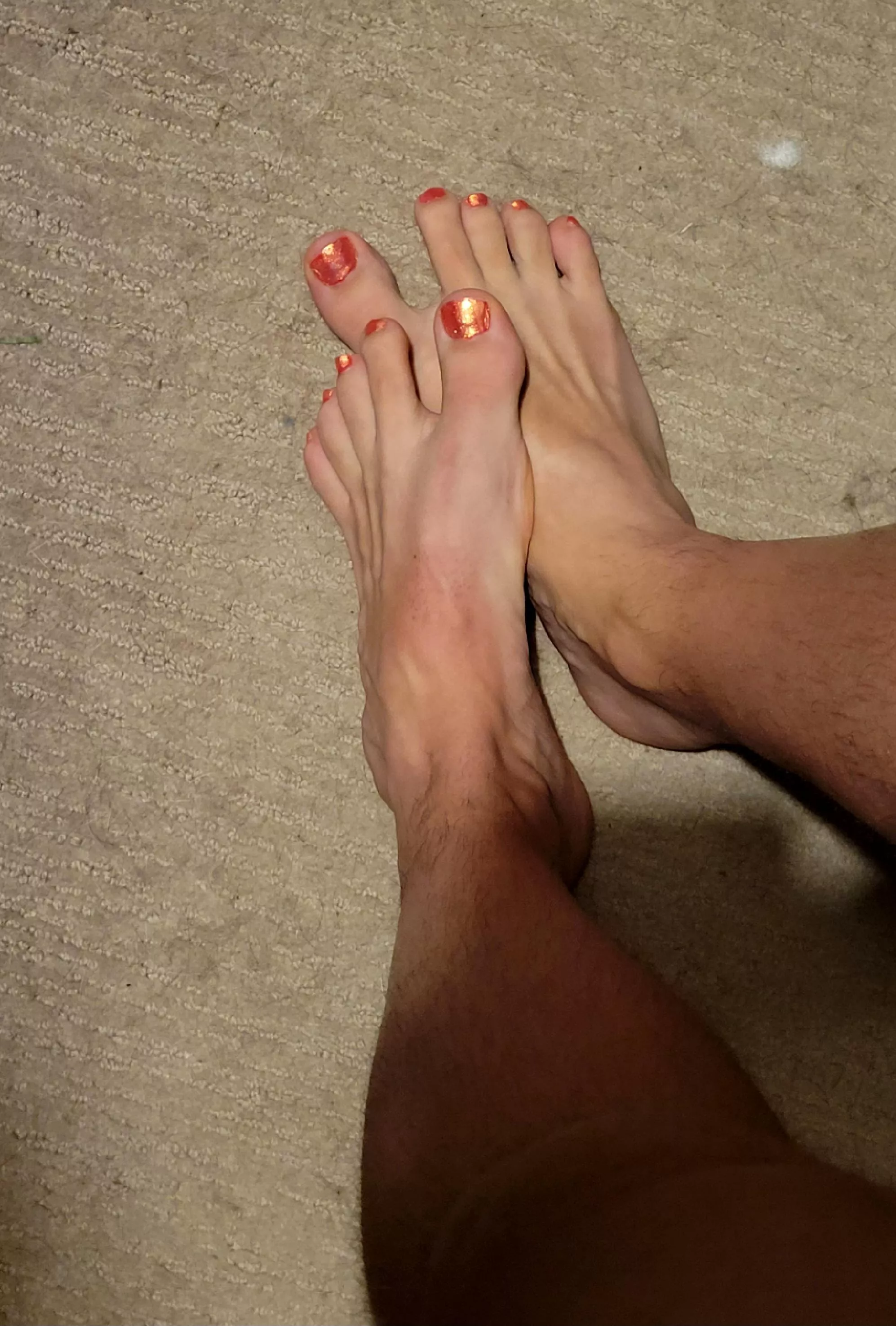 I just enjoy seeing bright colors on my feet every morning