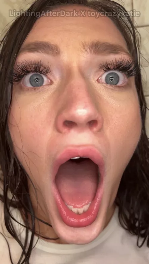 I love seeing in her wide open mouth [OC]