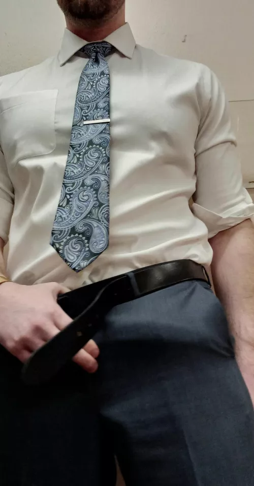Just big workplace bulge. Think anyone will notice during my salespitch?