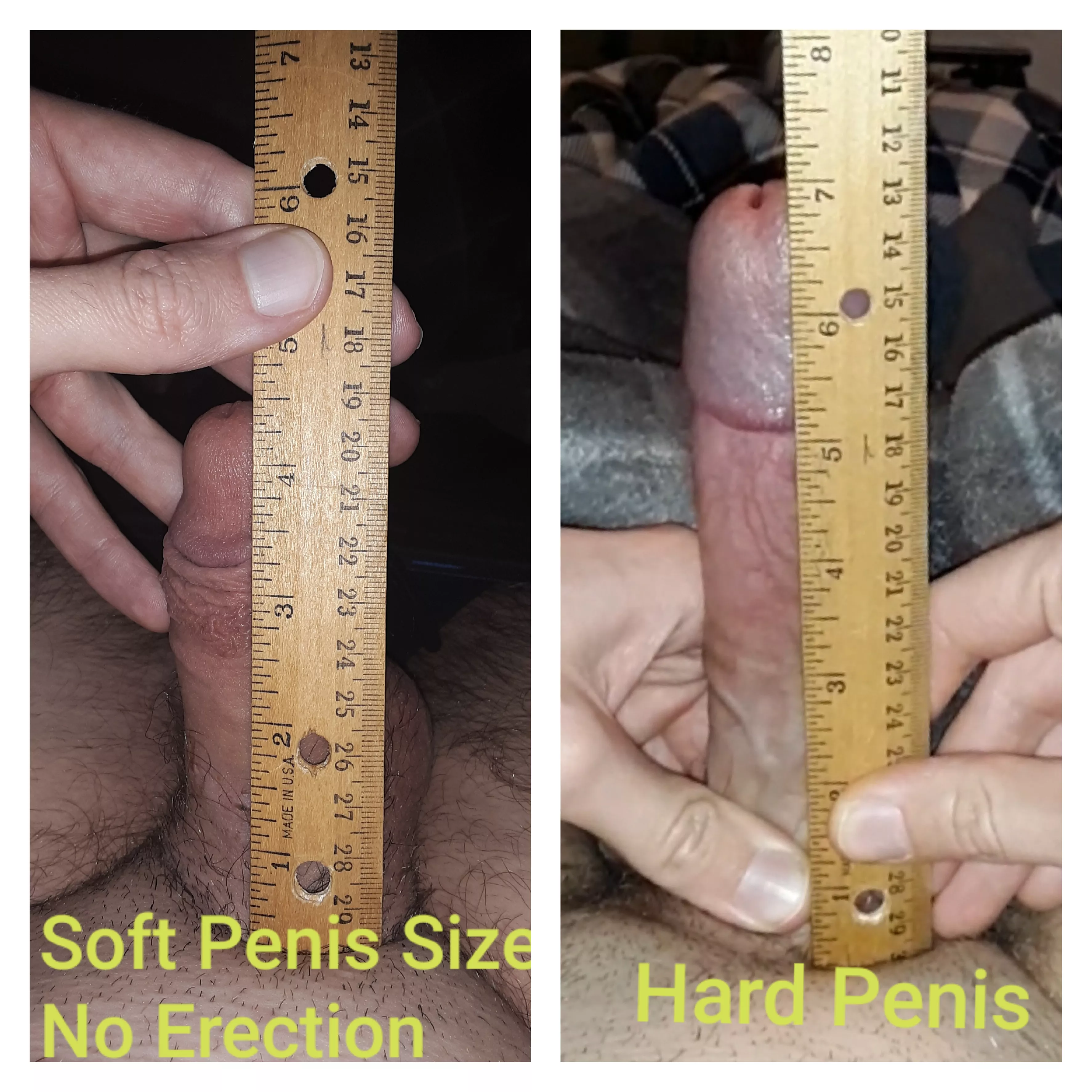 Measured soft and hard. I swear I got bigger than 7, but hard to take photo and EQ goes down :/