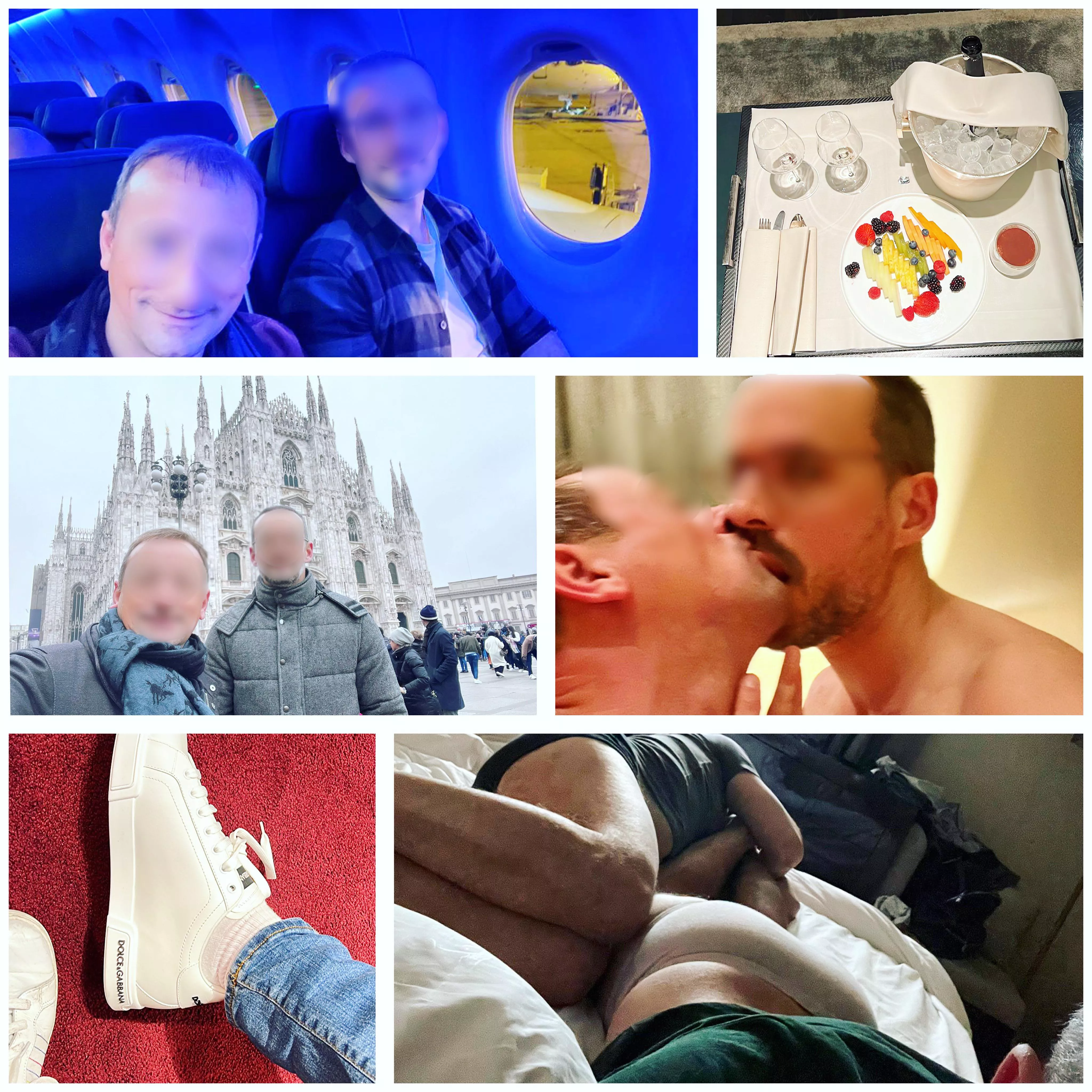 Photo-souvenir directly sent to me by my husband's Bull Lover in memory of their secret stay in Milano in Dec 2022. My cuck-cheating husband was supposed to go there to meet a client... I don't even know if he met one! They seem to have enjoyed it! Pho
