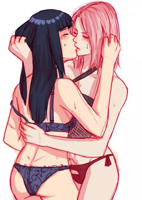 Sakura and Hinata bonding post mission