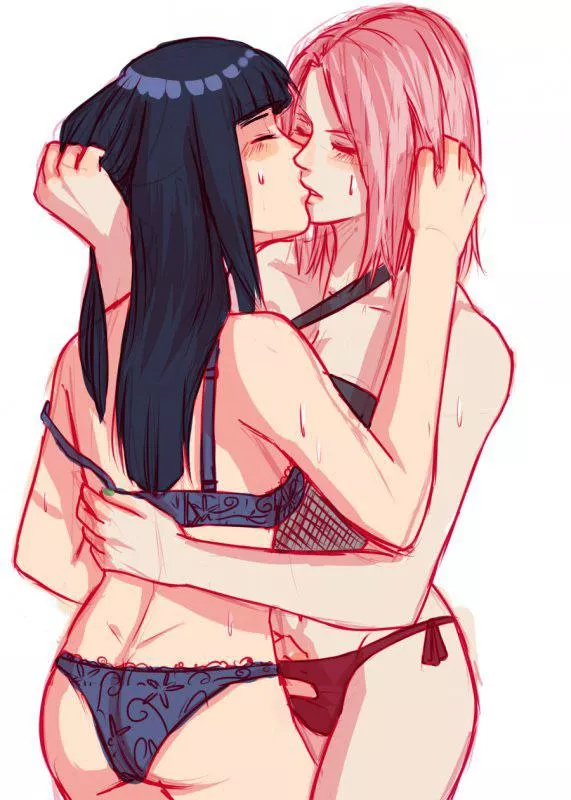 Sakura and Hinata bonding post mission