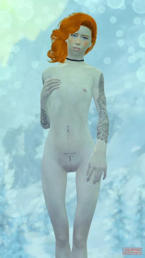 Sexy flat-chested student from Winterhold Jenah before her boob job