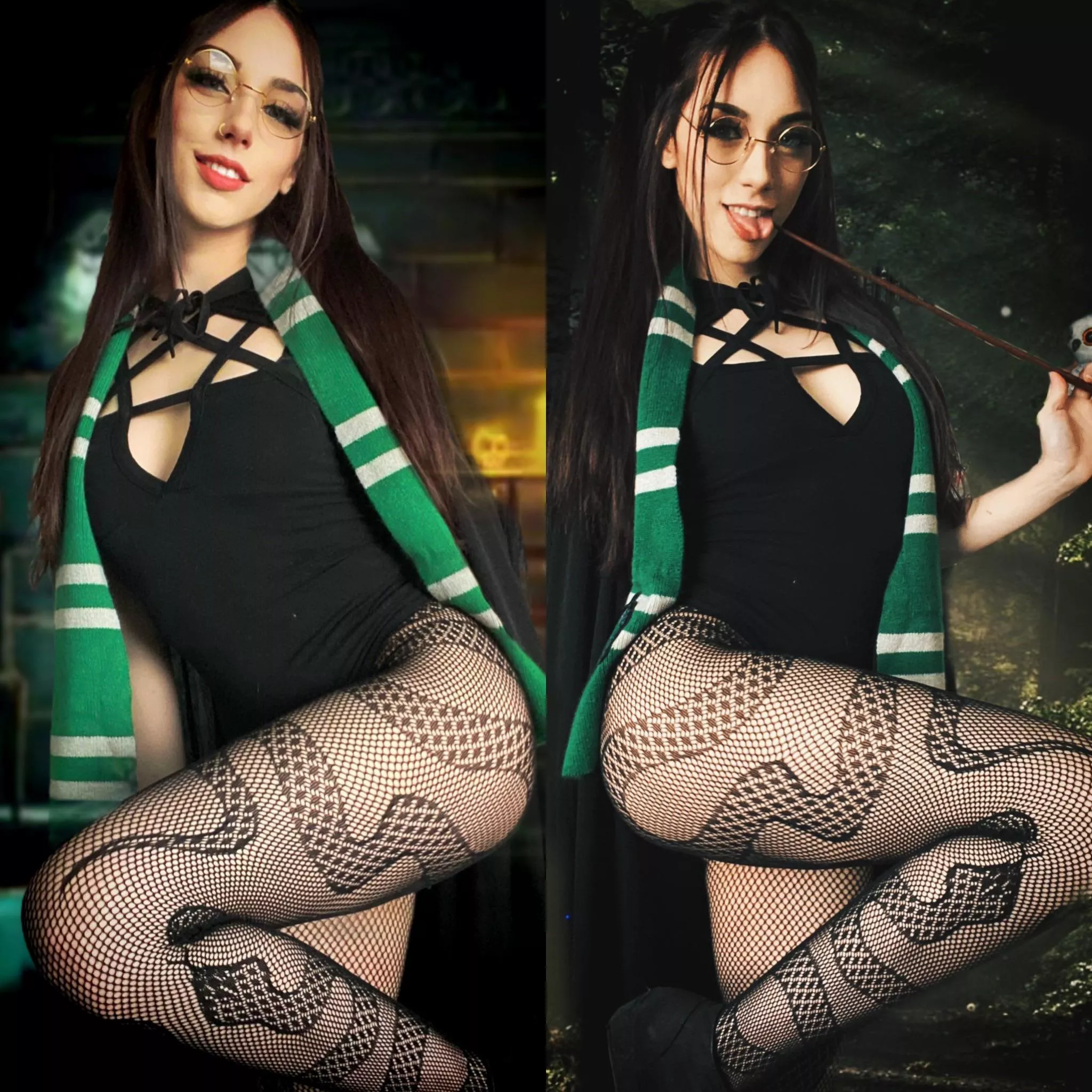 Slytherin cosplay - by me (ibetheGrimm)