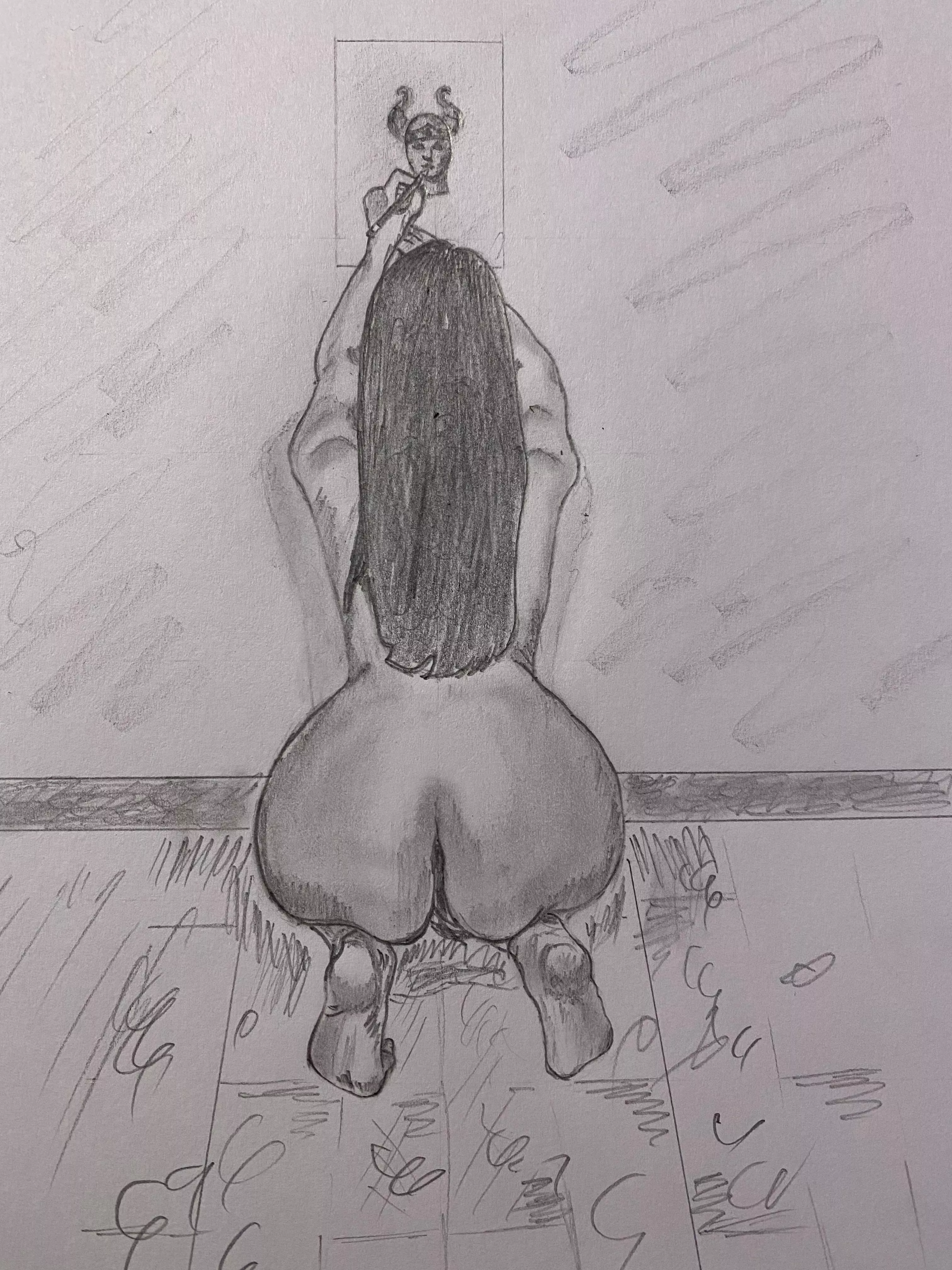 the very first nsfw sketch.. i’ve made for someone…🤭