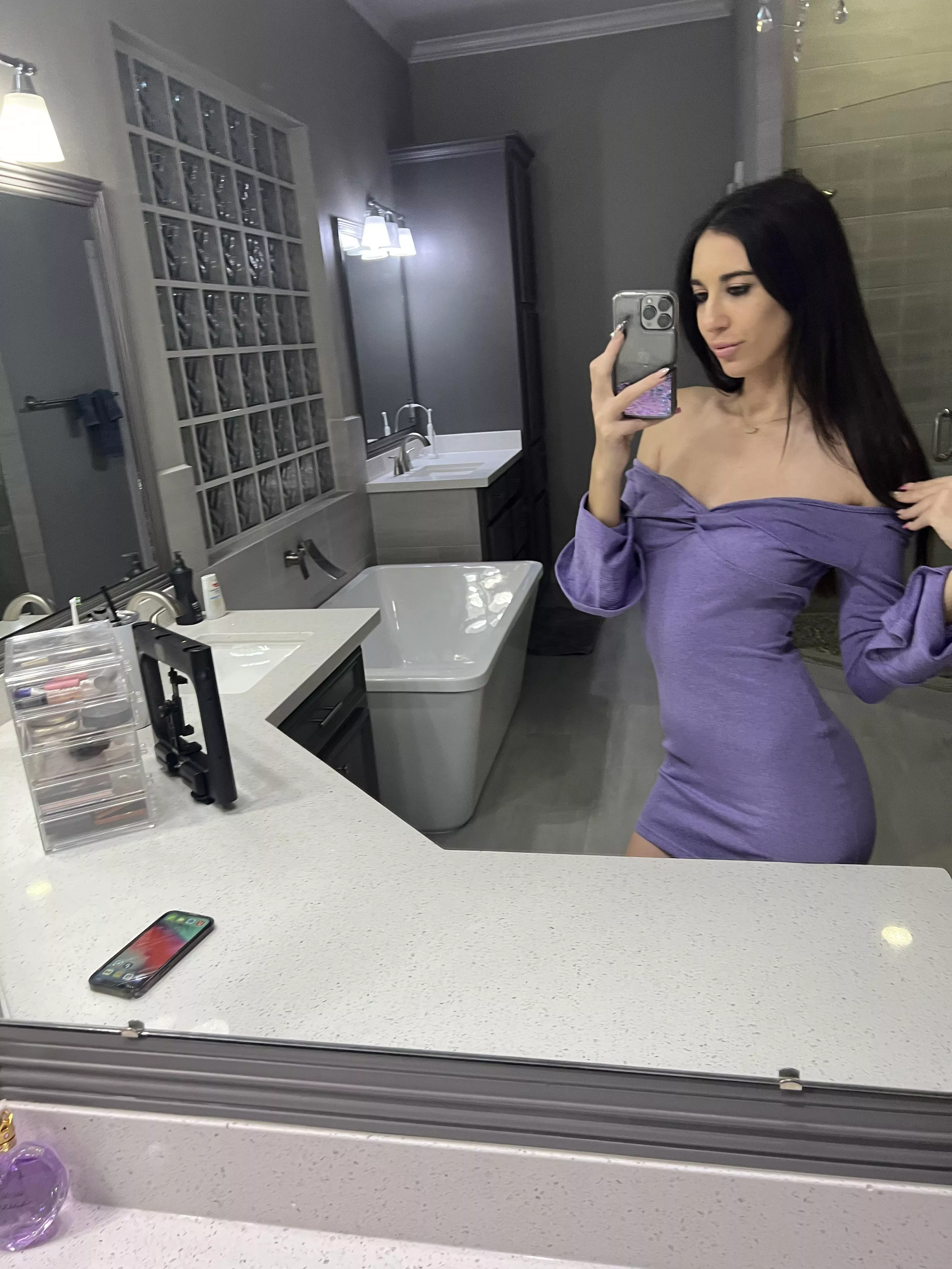 Date night tonight, I have a strong feeling he’s gonna get to see what’s underneath