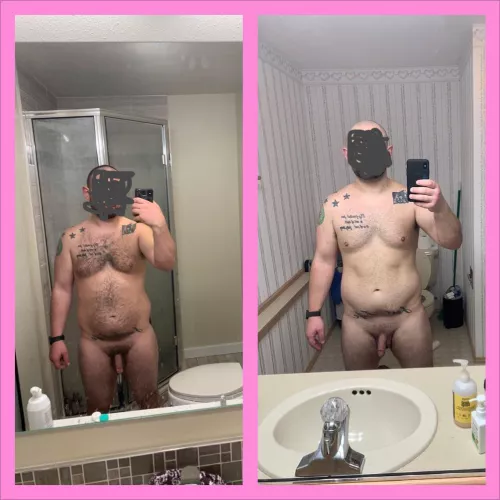 Down 20 lbs, here’s some nude selfies.
