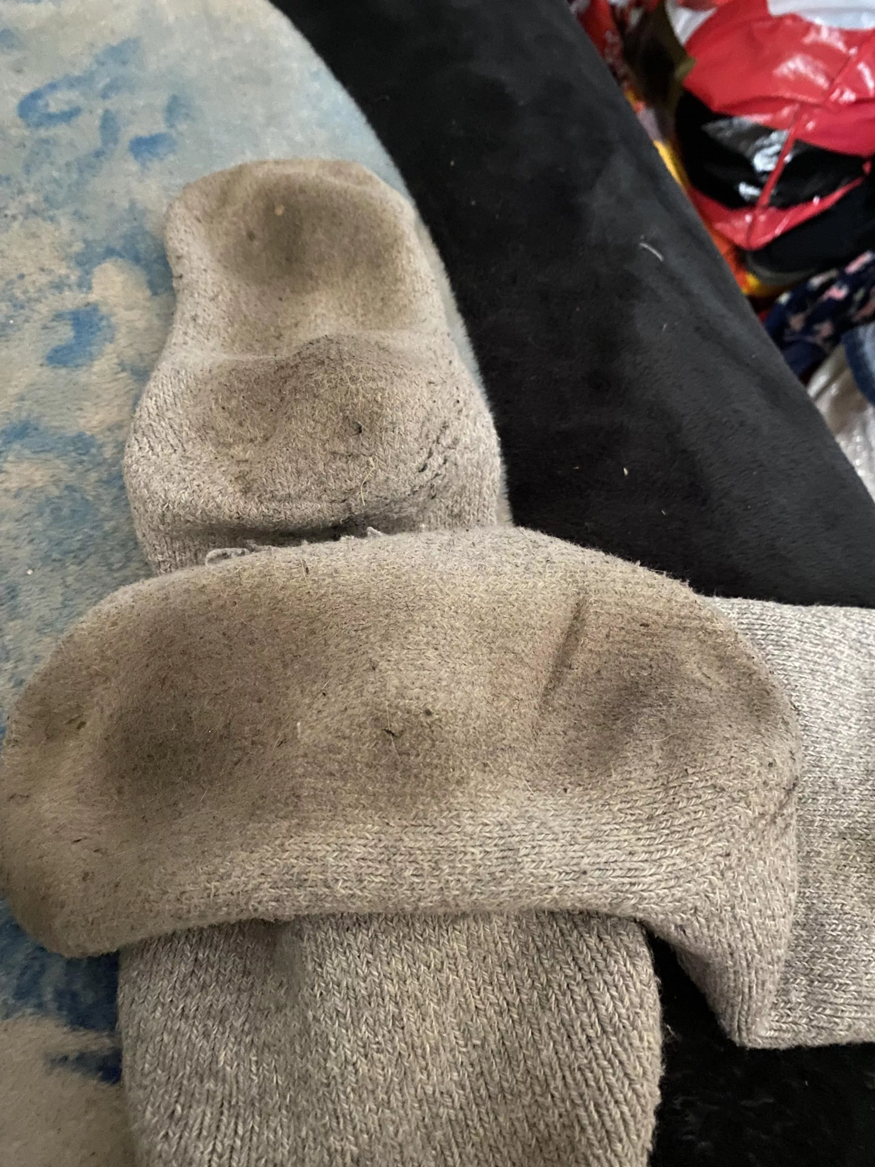 [female] look at these this is about a weeks worn now