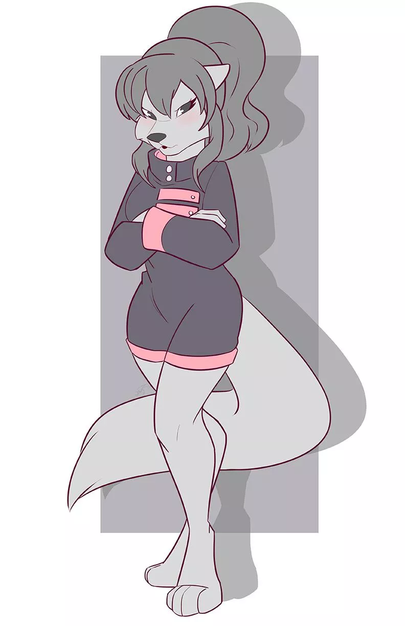 Flat Color Commission. (OC) It looks that today isn´t the best for her o.o How are you doing today? I wish that you have a nice one x333