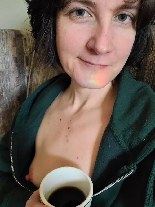 Guilty pleasure afternoon coffee