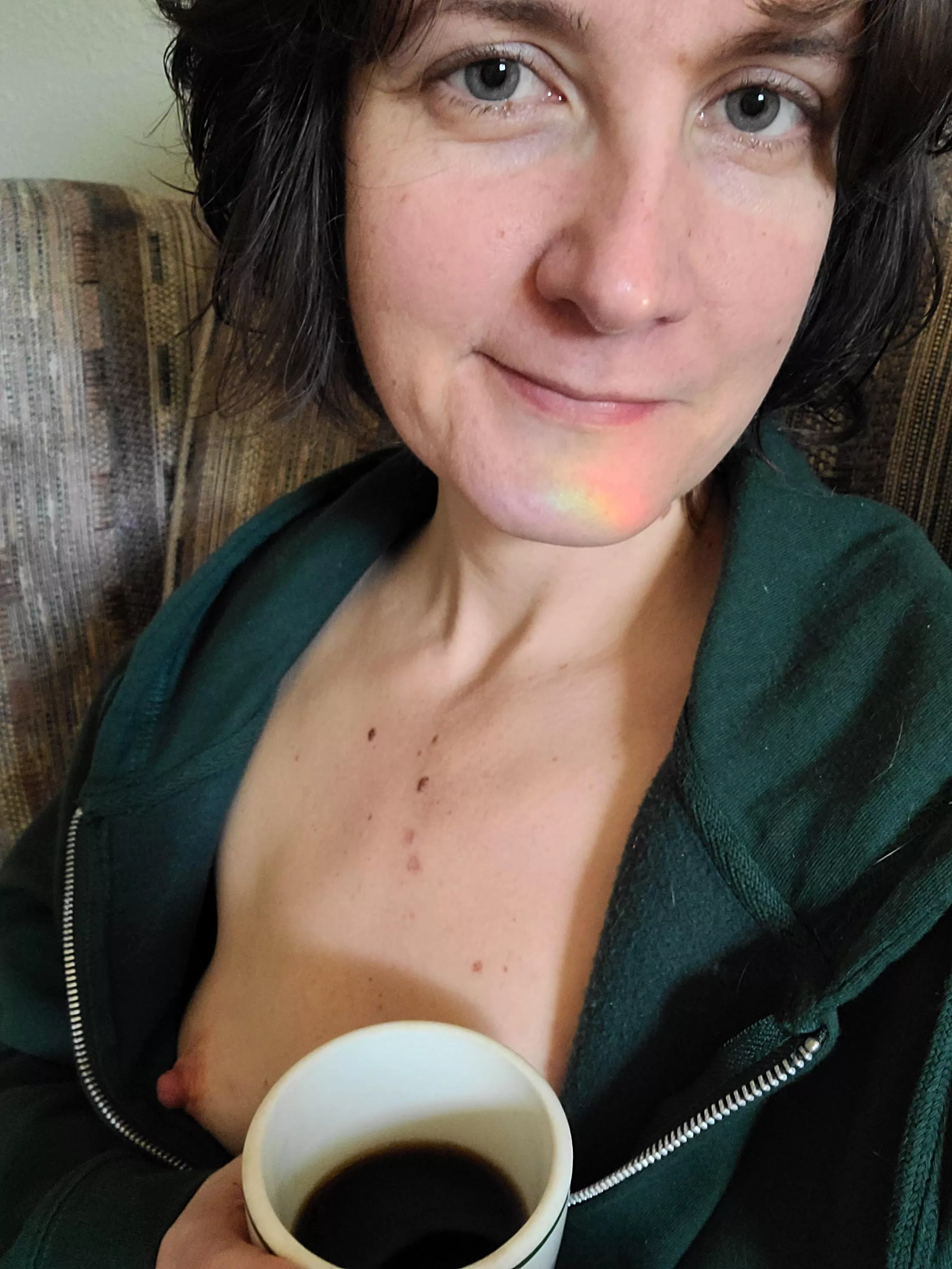 Guilty pleasure afternoon coffee