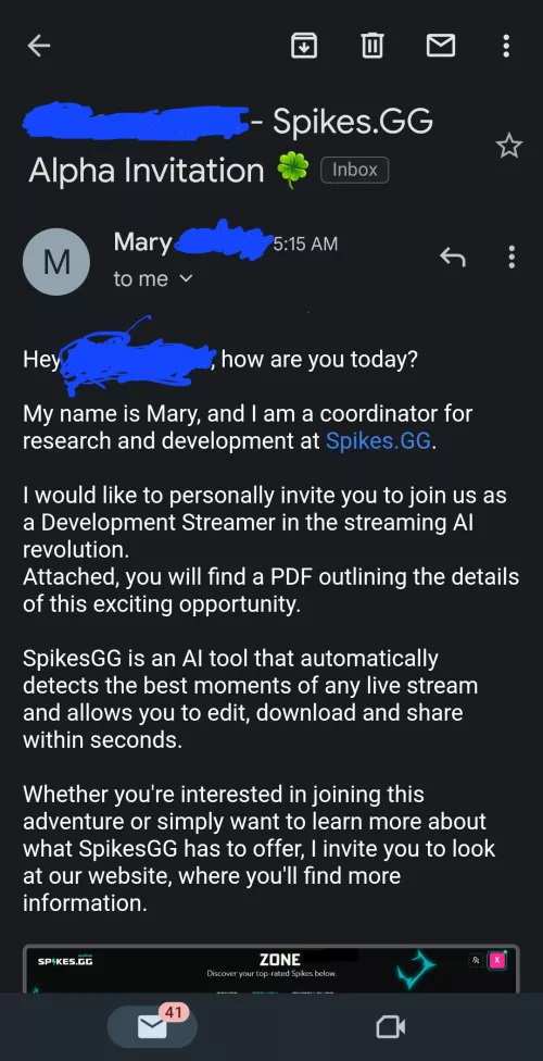 Has any other streamers received this? Legit?