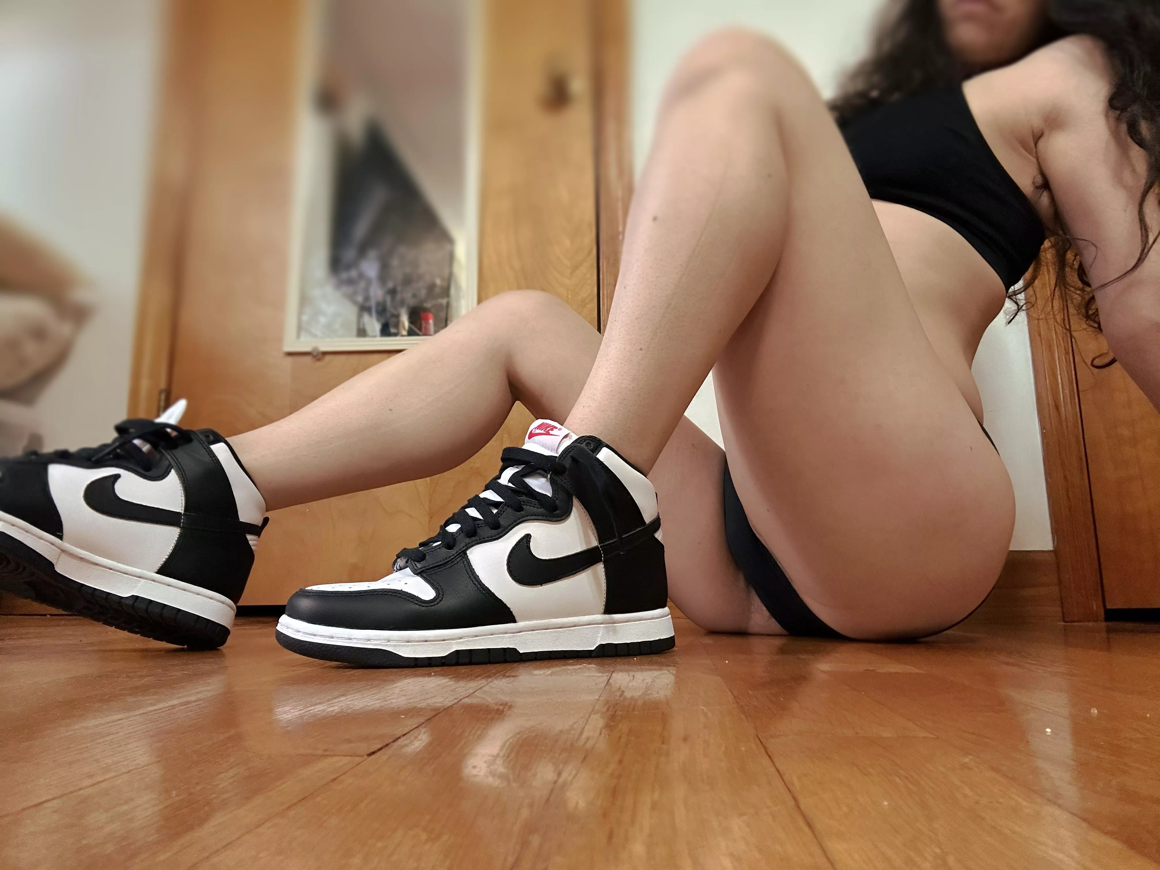 Just finished my work out….could you pull my sneakers off my sweaty feet