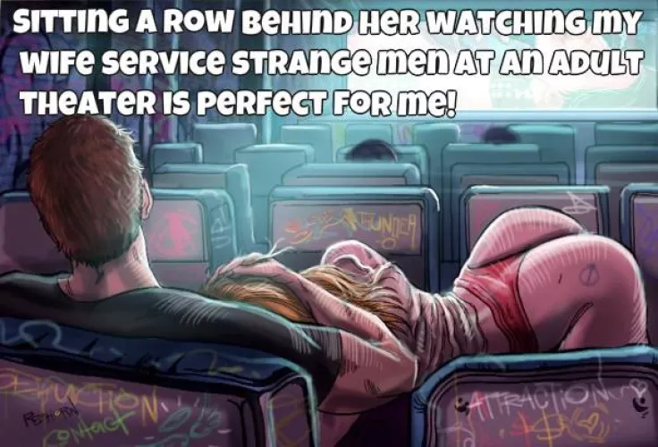 My wife at the adult theater