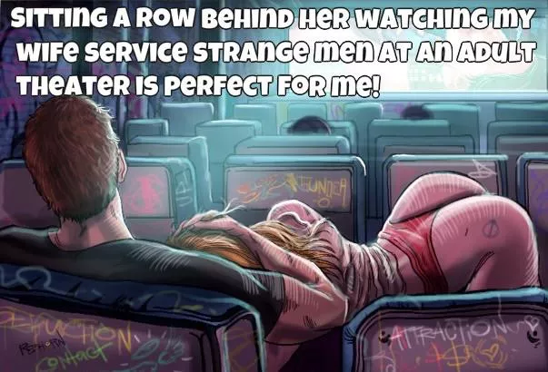 My wife at the adult theater