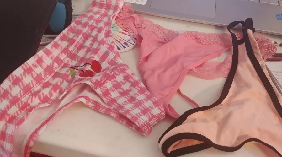 [selling] Some pink thongs I have available! Message me to book your wear :)