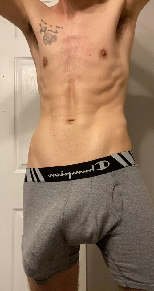 Thinking about your tight shaved asshole hiding behind your thong did this to me