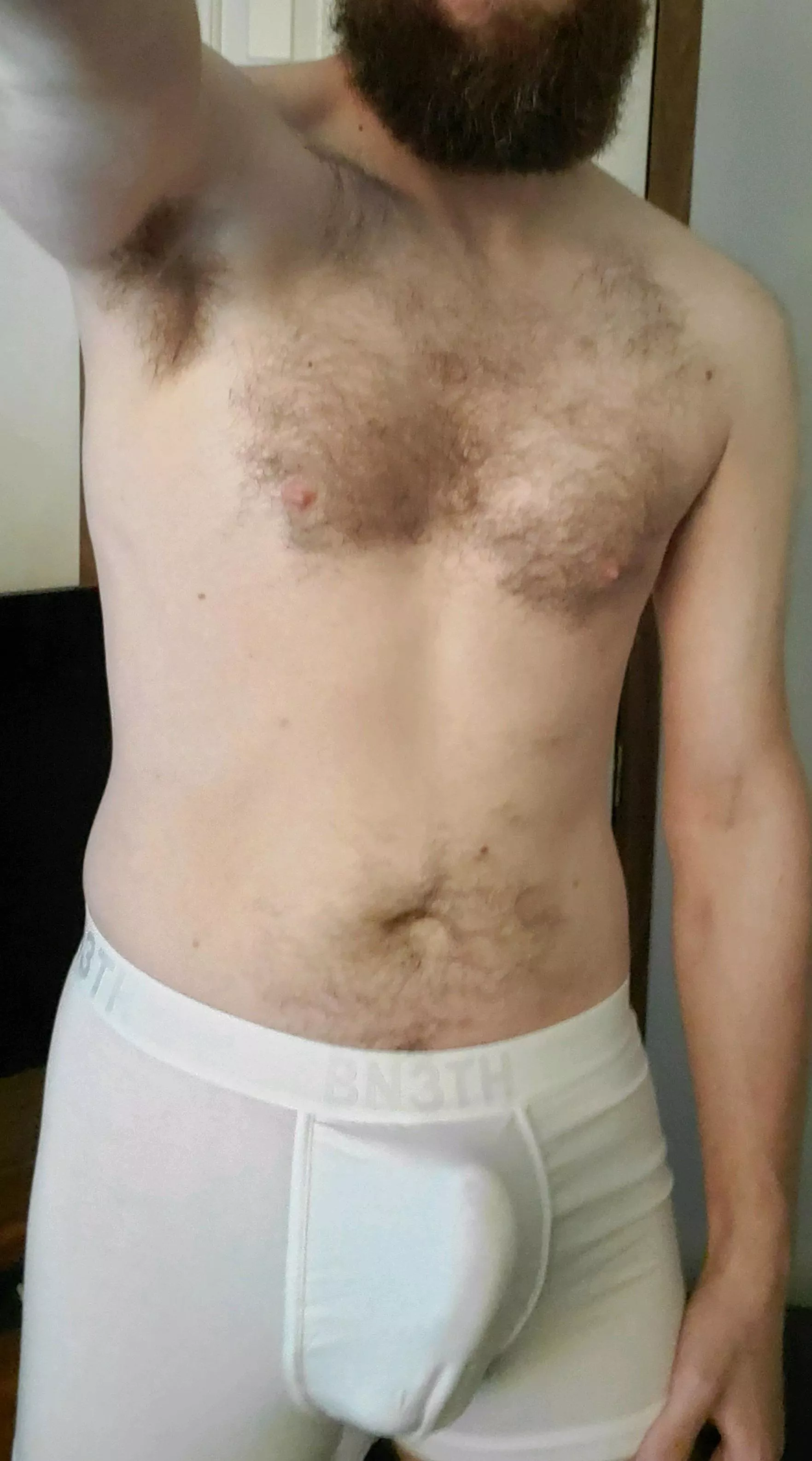 White boxers are perfect for showing my cock