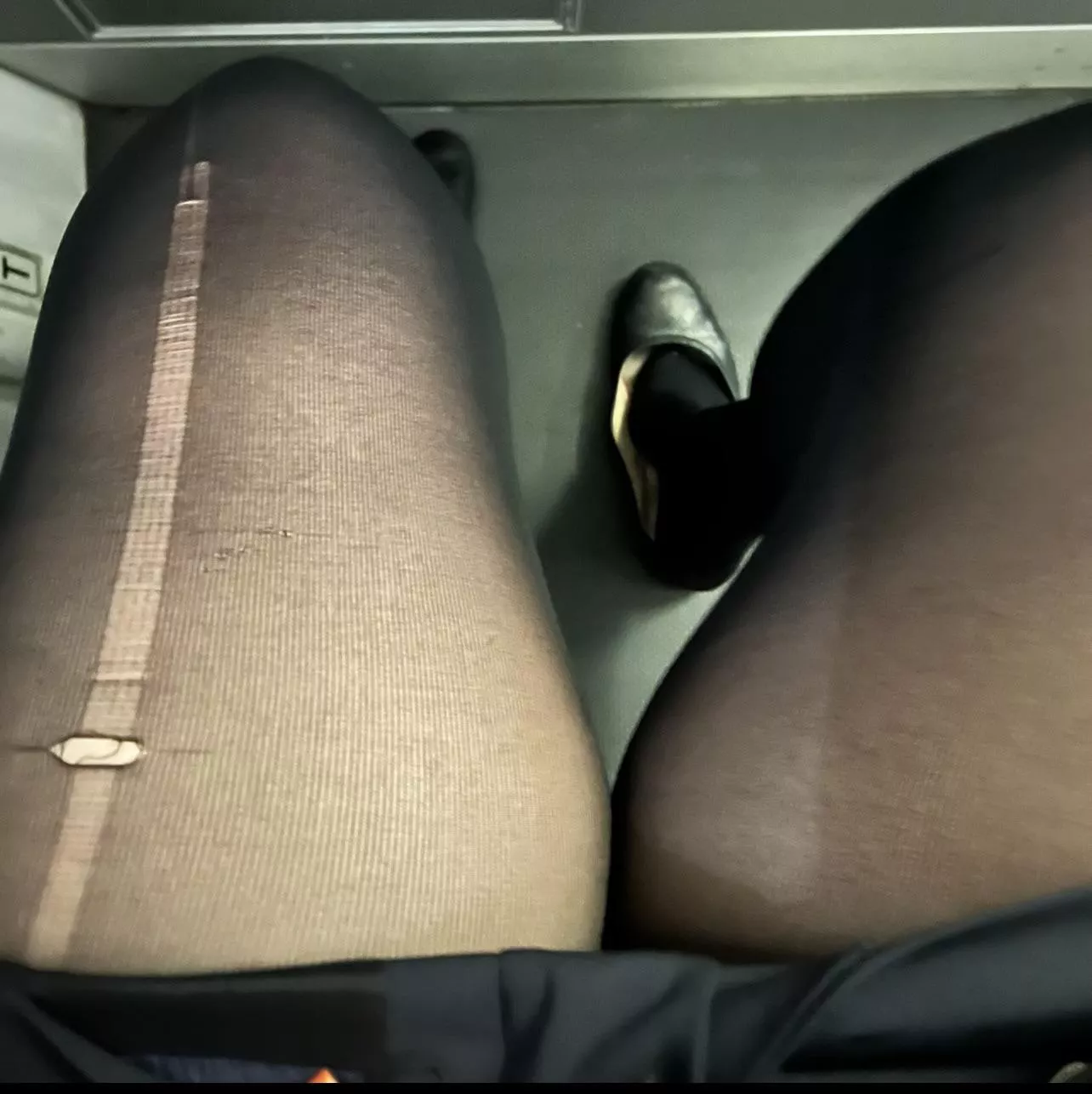 Another day, another pair of ripped pantyhose