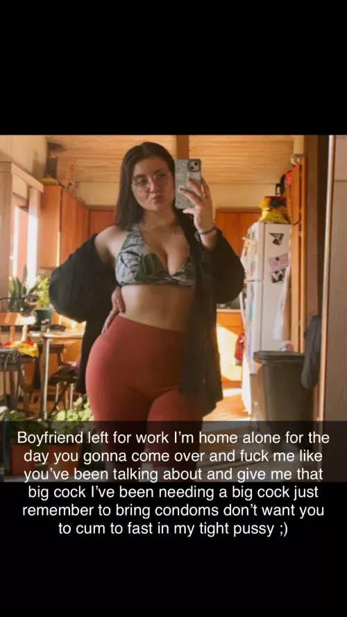 Boyfriend left for work