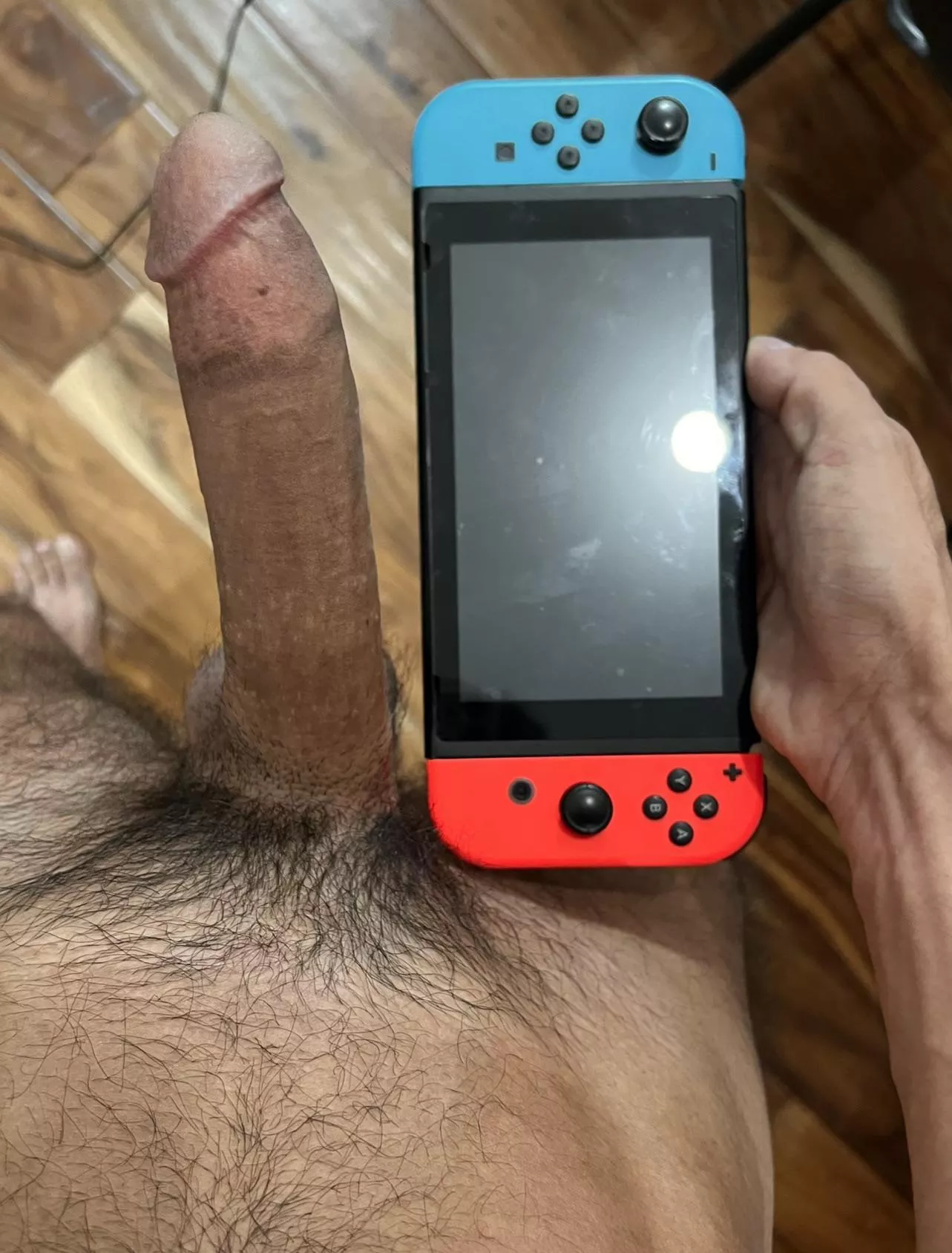 Bros dared me to put my dick next to my Switch cause they thought it wouldn’t be close but ummm 😅