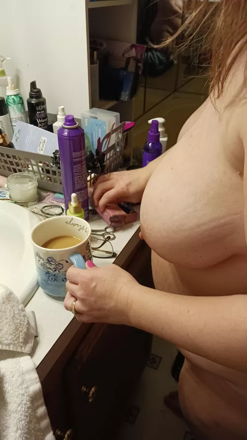 chubby milf morning coffee