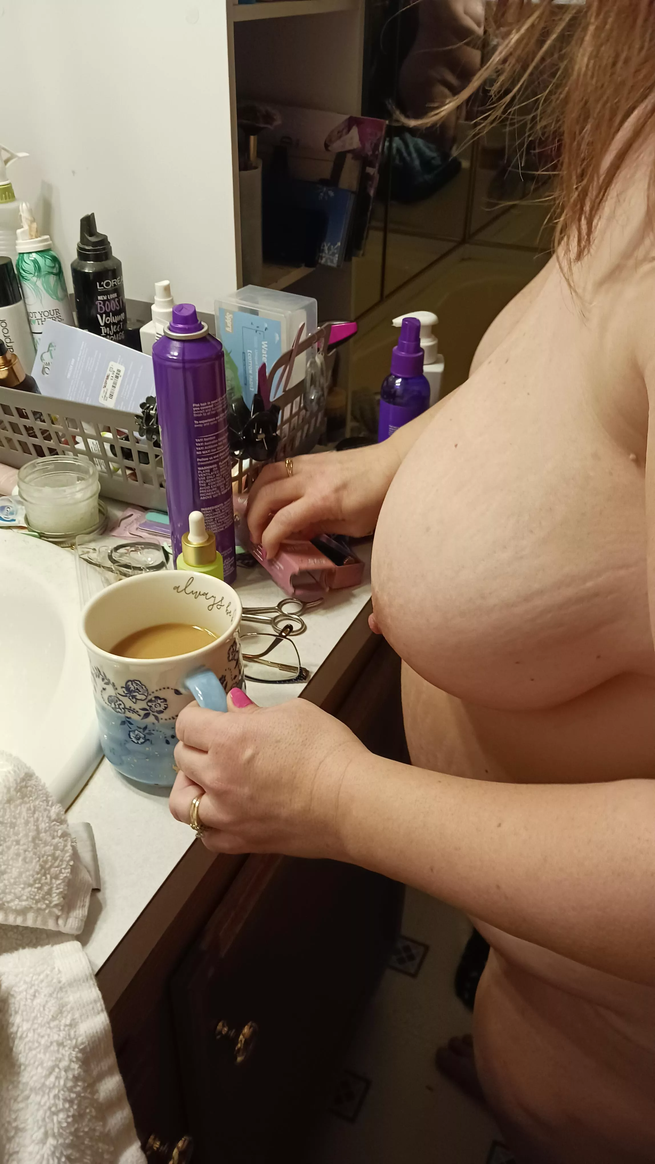 chubby milf morning coffee