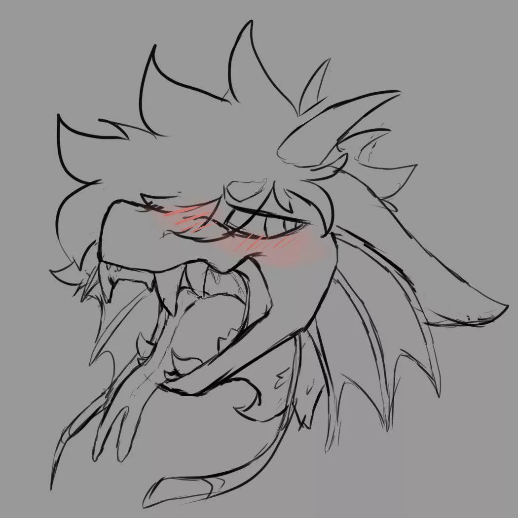 Did a sketch of headshot for my new ref (art by me; drazzapaws)