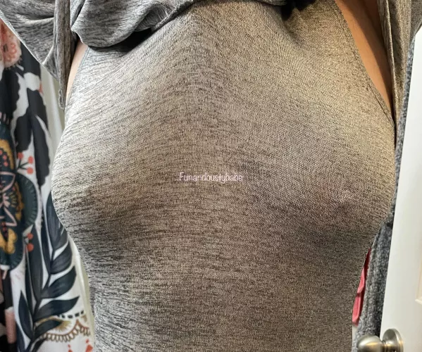 I had fun flashing my braless titties last night at the bar