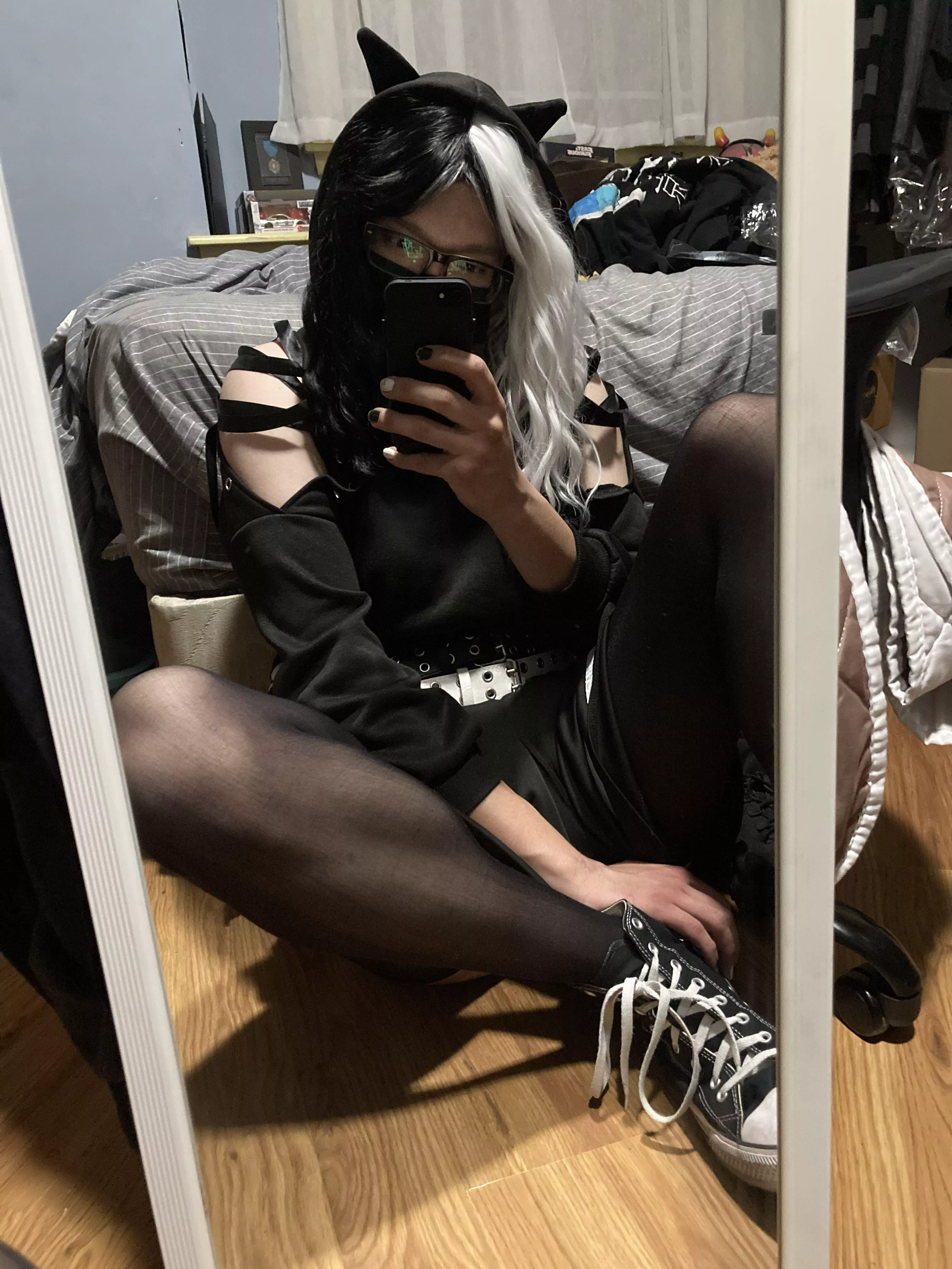 I love sitting in front of my mirror