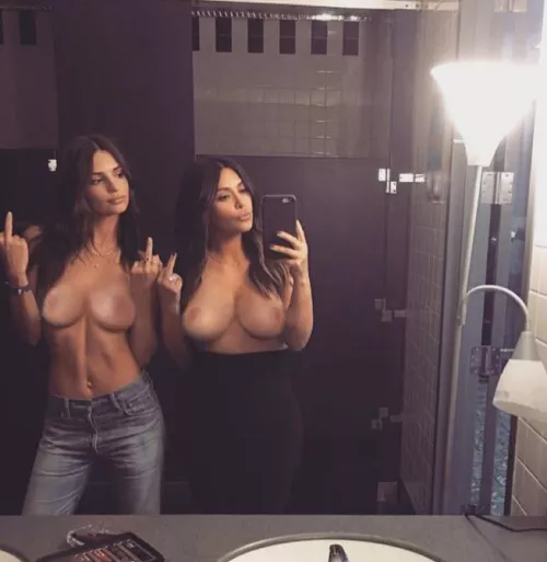 Kim Kardashian & Emily Ratajkowski