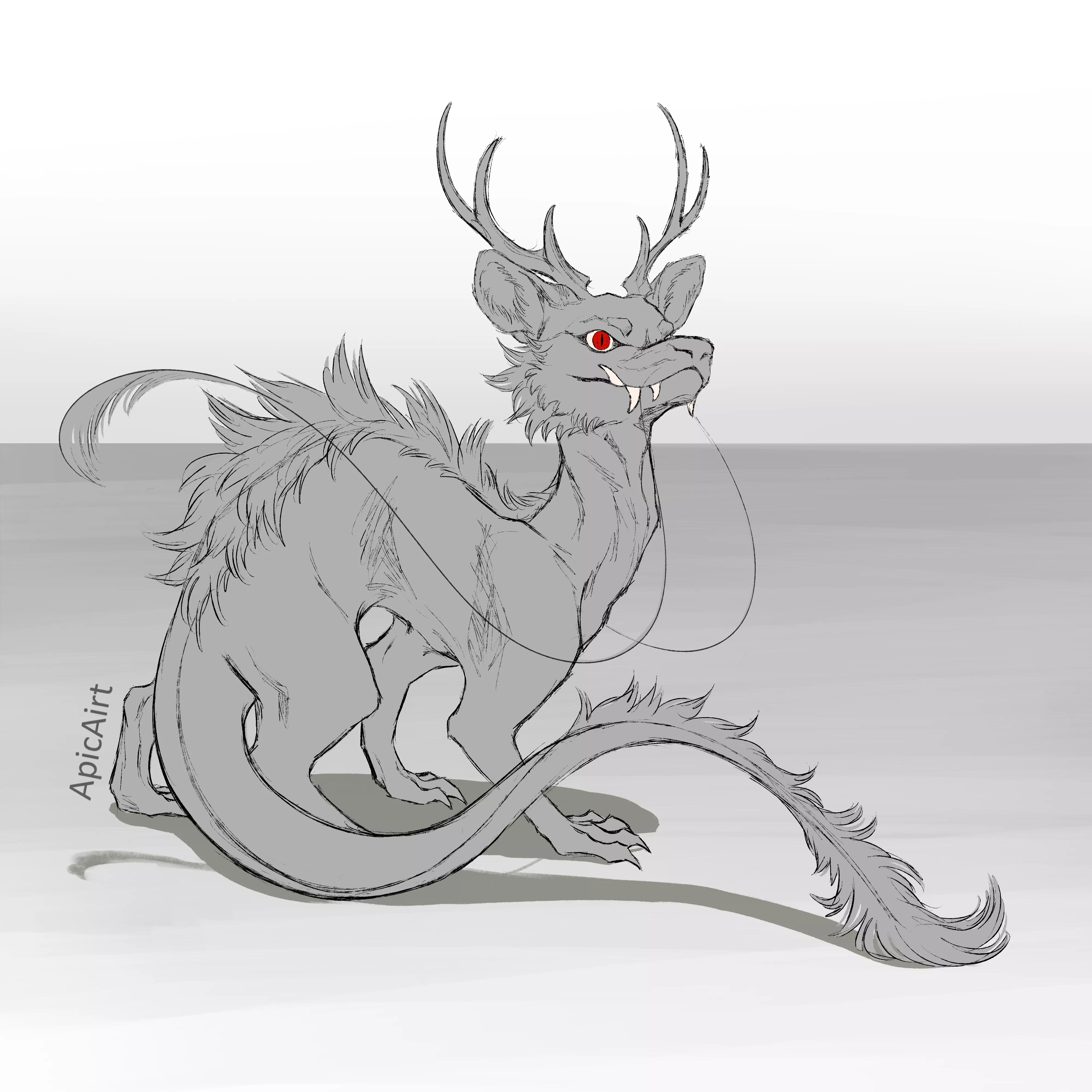 Made a dragon, what colors should I paint him? [art by me]