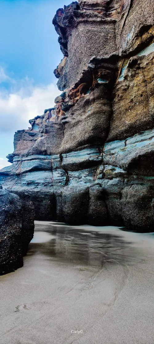 Mirrored sand.. Caves Beach, NSW