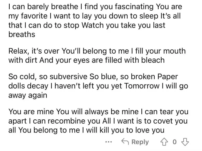 On a post of a women