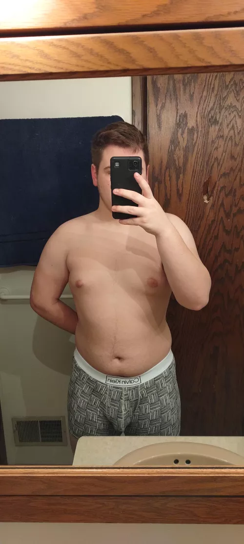 Ready to burst out of my underwear