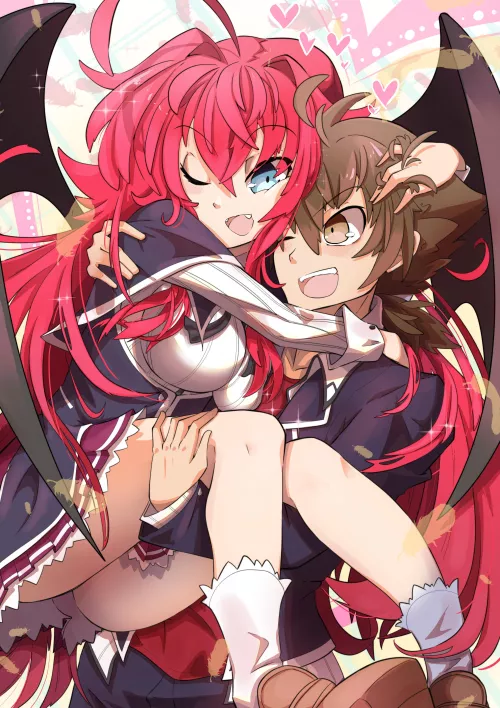 Rias Gremory wholesome valentine art