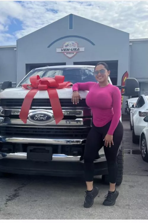 She can sell me a car anytime