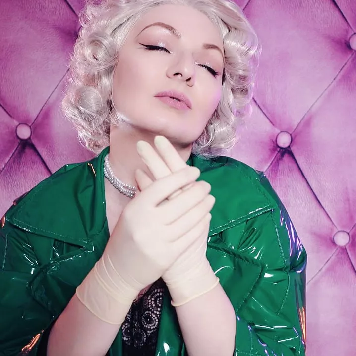 shiny pvc jacket and oily latex medical gloves.. [f] [oc]