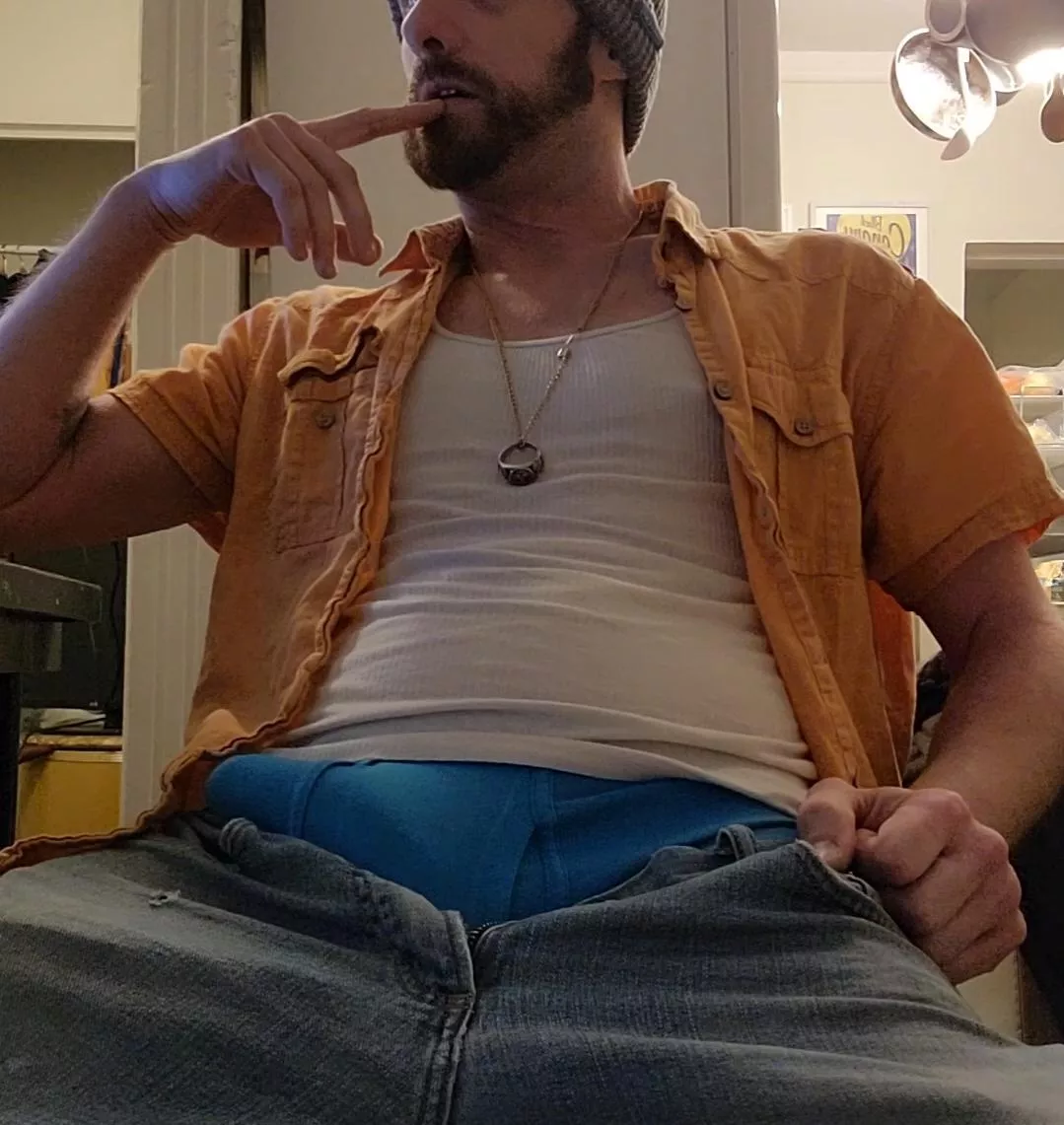 Struggling to resist pulling it out.