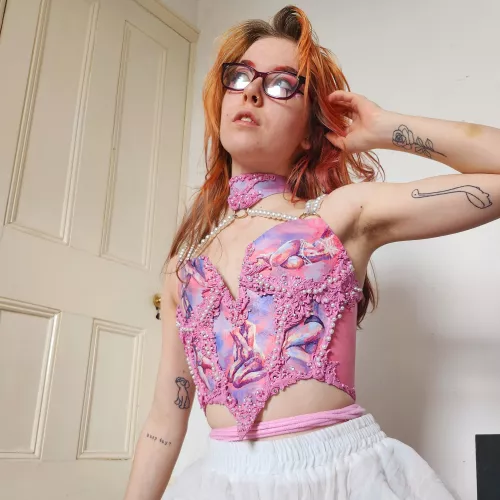 using a corset as a canvas by me