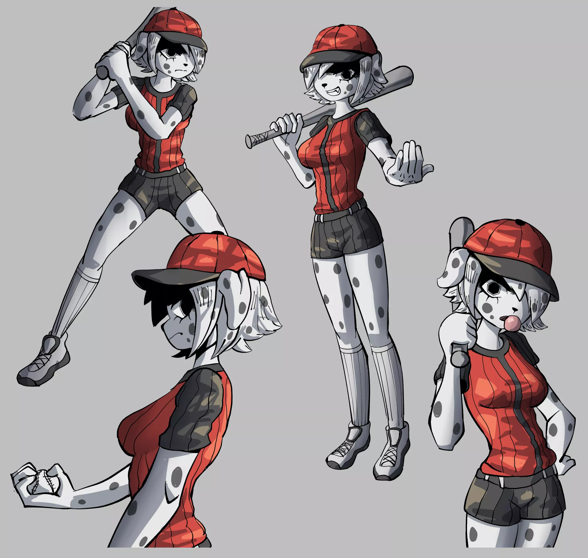 Various drawings of a new OC (Art by me)