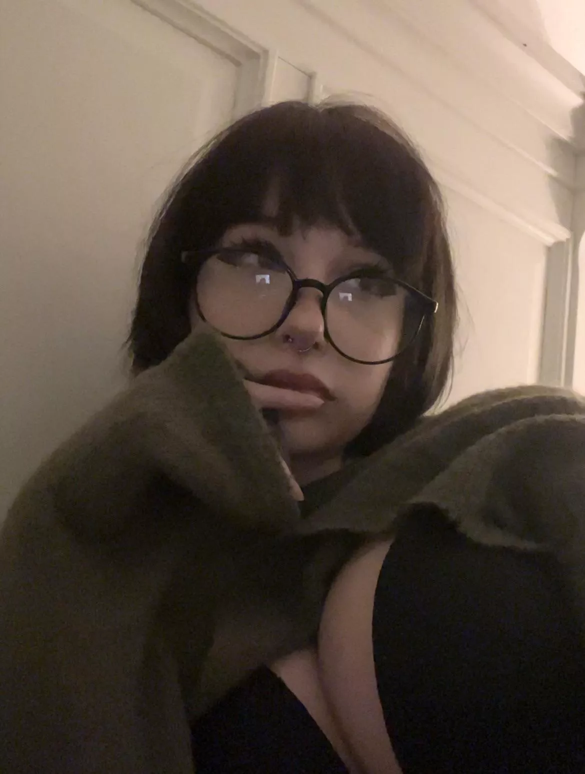 you can’t tell here, but they’re pierced :)