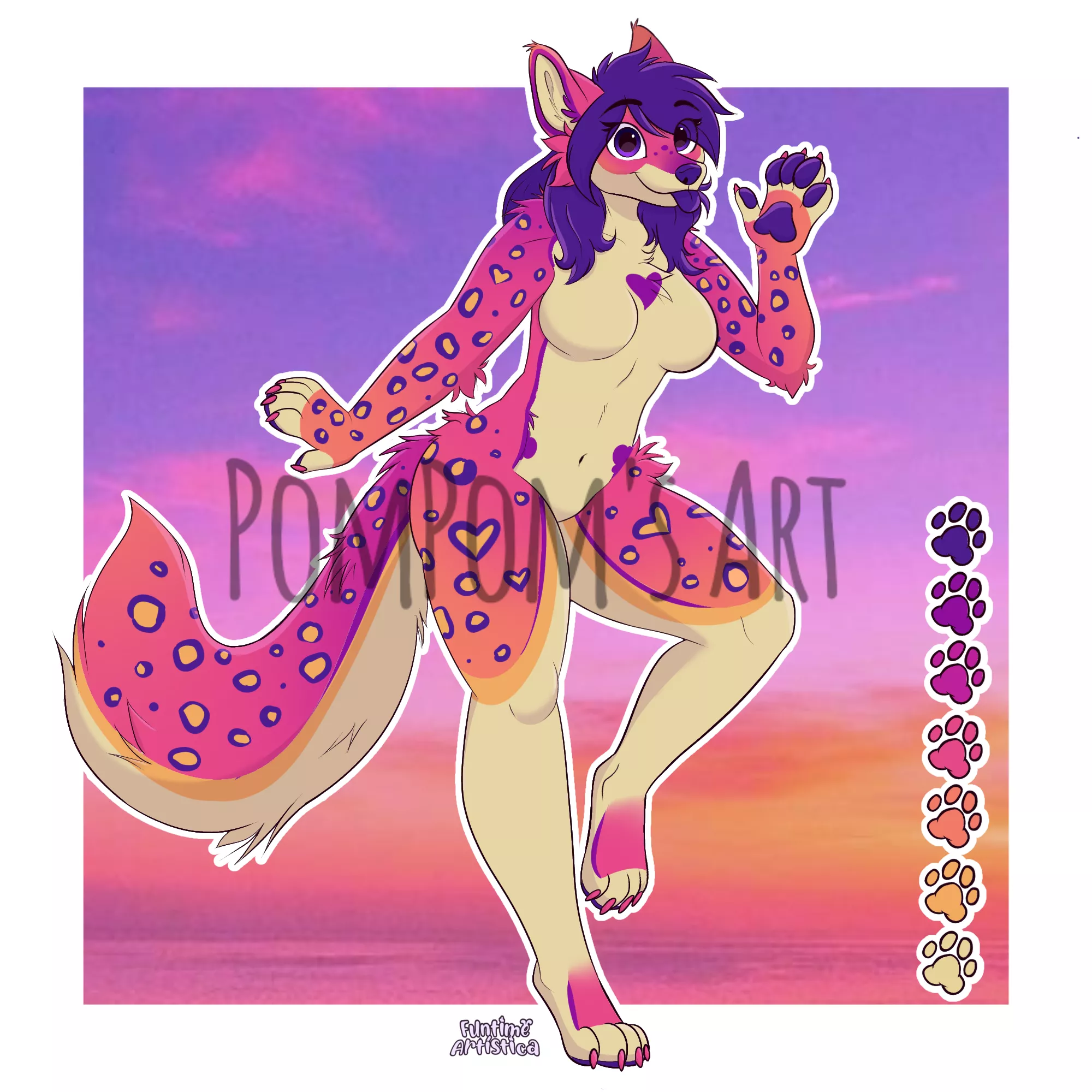 💜🌆Adopt / Sunset Wolf $35 (PayPal only) 💕PM me! (Base by me)