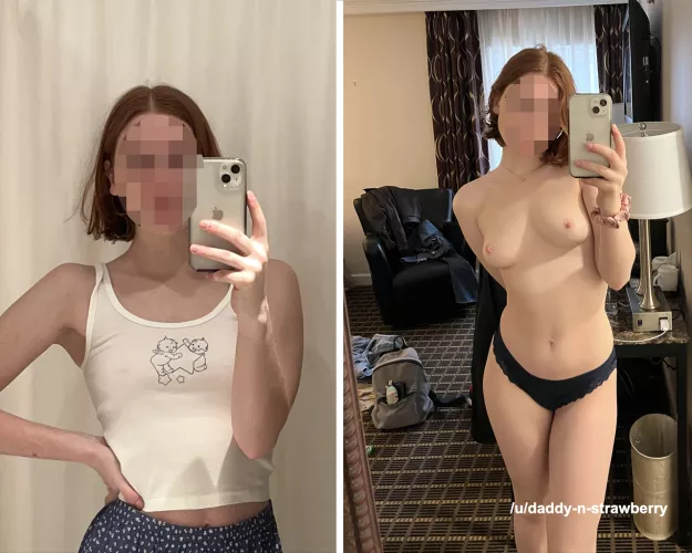 Before meeting someone in a hotel and texting daddy afterwards