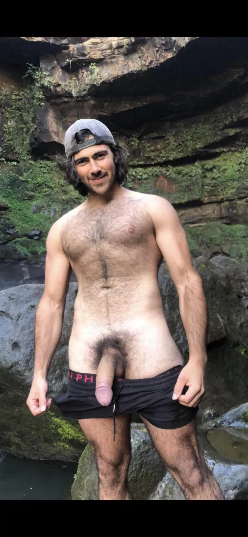 Cock out on a hike