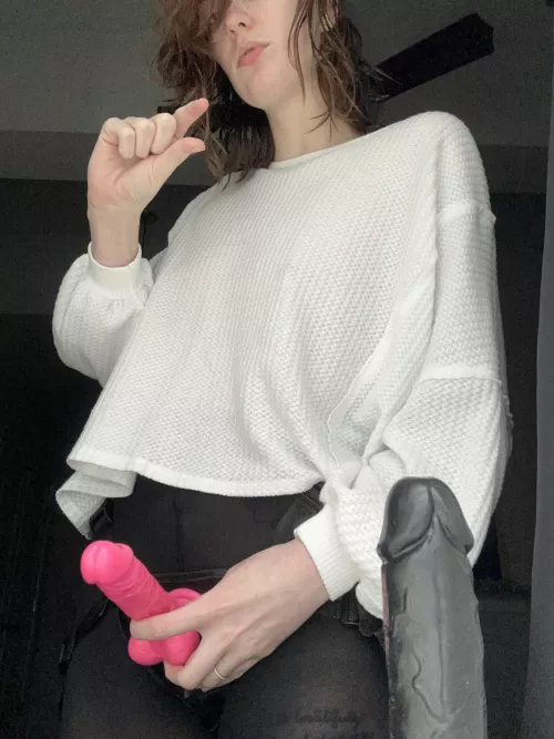 [domme] don’t worry sissy. I have a dildo for you to suck while you take my strap