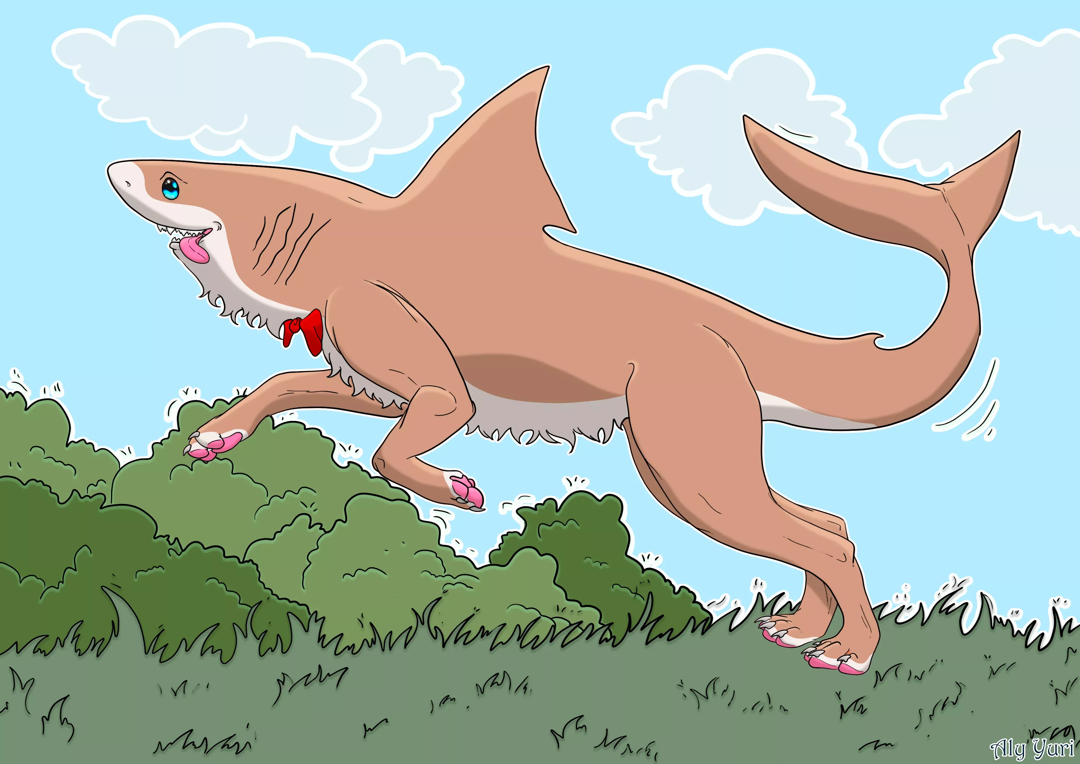 Drew some fanart of Mango,the landshark