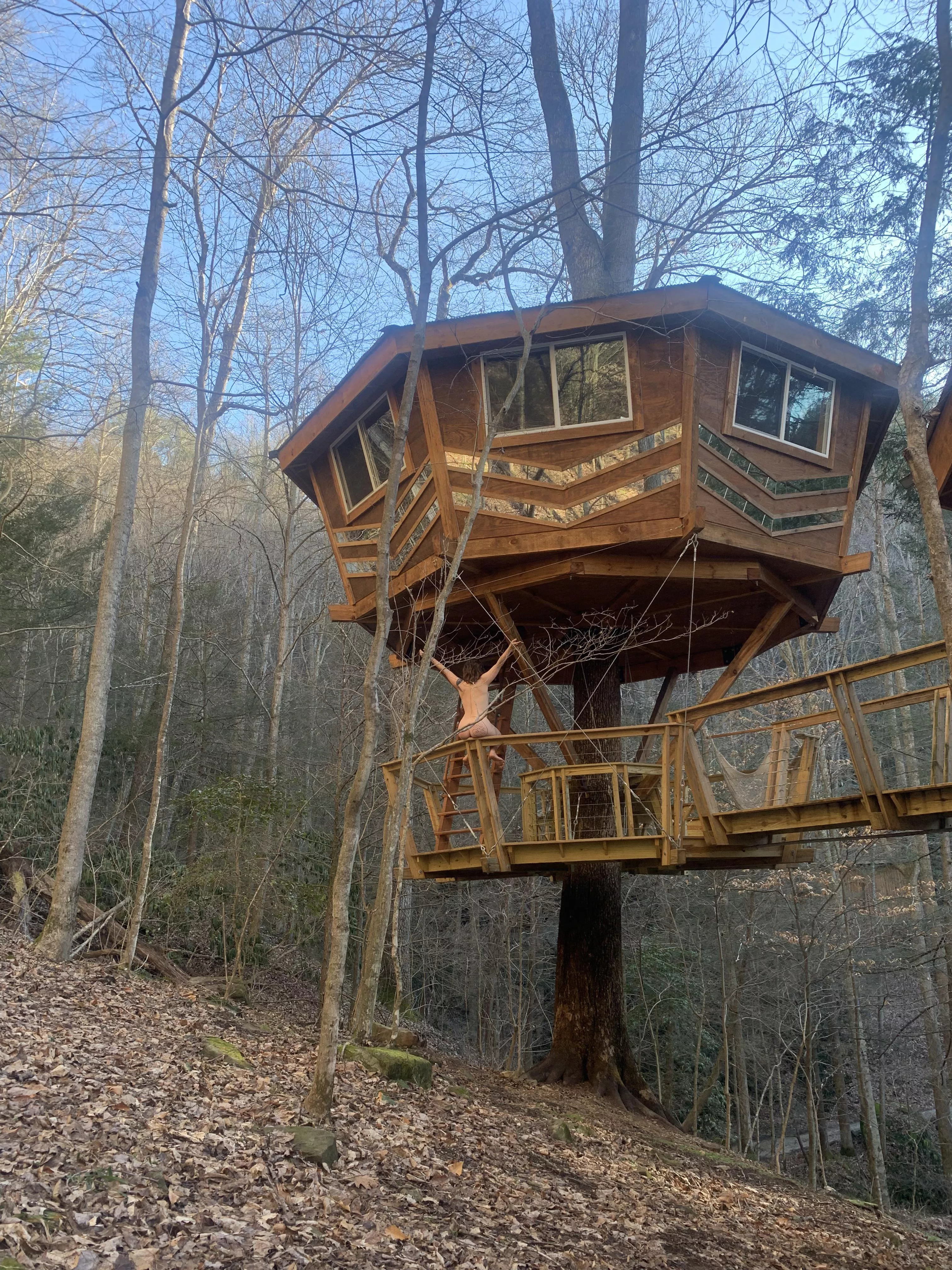 getting the morning stretches in.